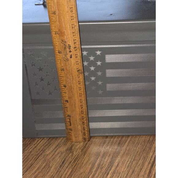 50 Cal Metal Ammo Can‎ Engraved W/ American Flag Shotgun Rifle Gun Ammo Storage - Picture 2 of 7